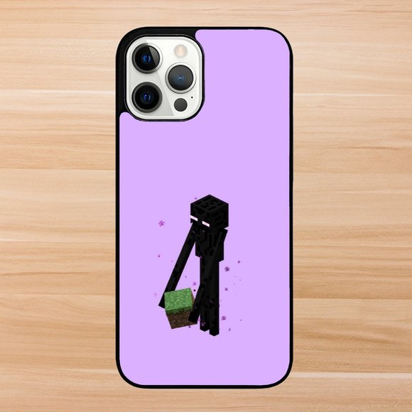 Minecraft Slenderman on Purple Background iPhone Case - Picture 1 of 1